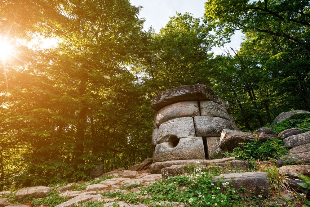 View of ancient dolmen