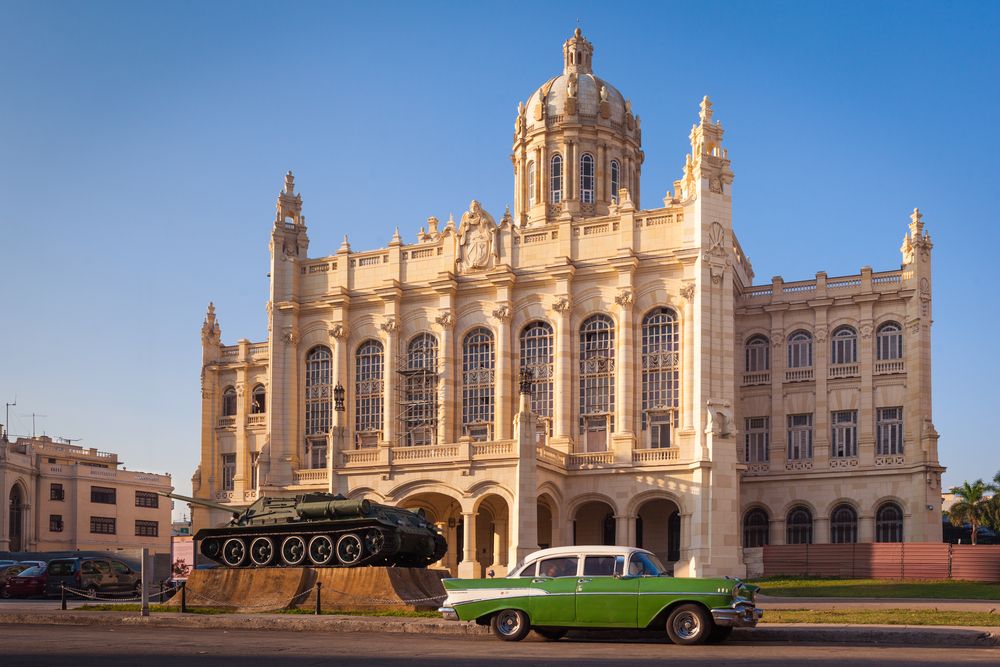 The most beautiful building of the Museum of the Revolution in Havana
