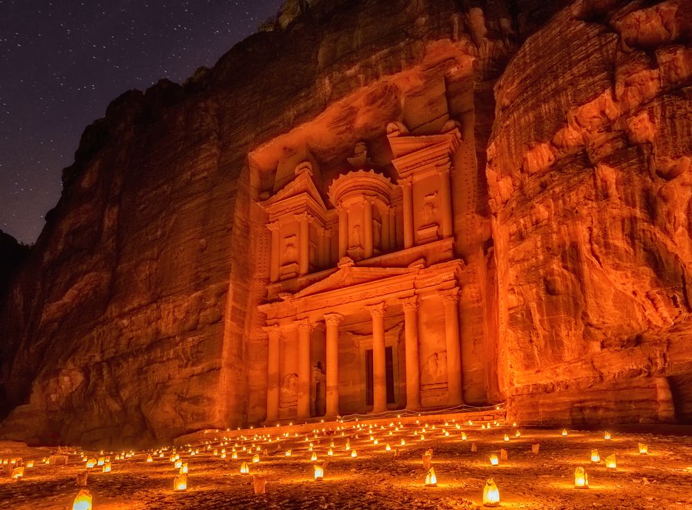 A night view of Petra