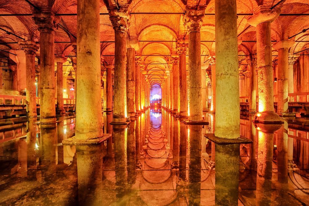 The Basilica cistern will be remembered by the fans of James Bond, because they filmed a part of the movie epic here