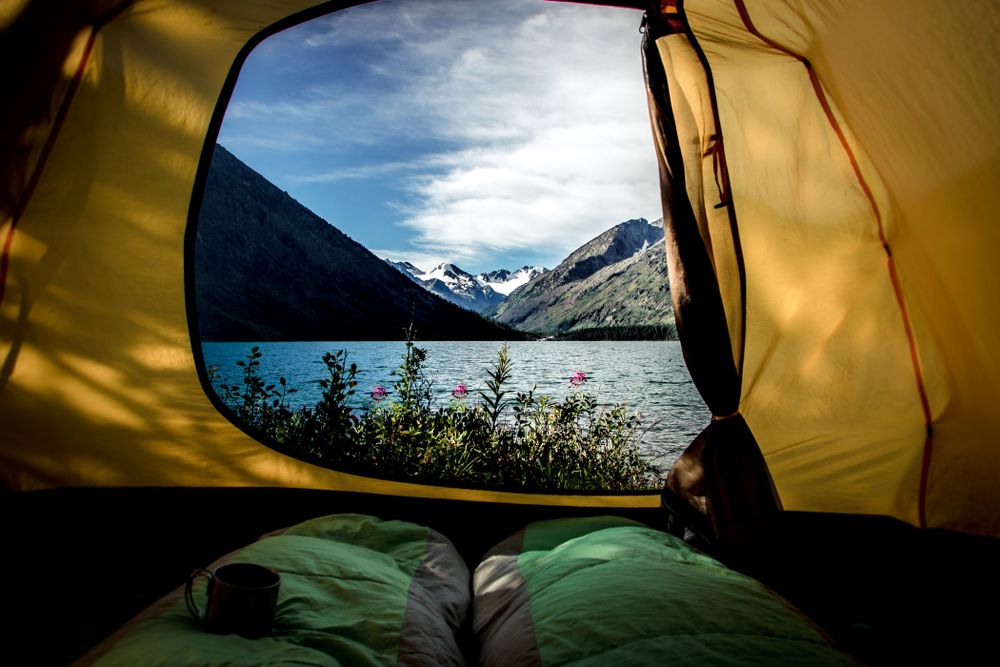 One of the advantages of traveling with a tent is the opportunity to wake up with an unforgettable view