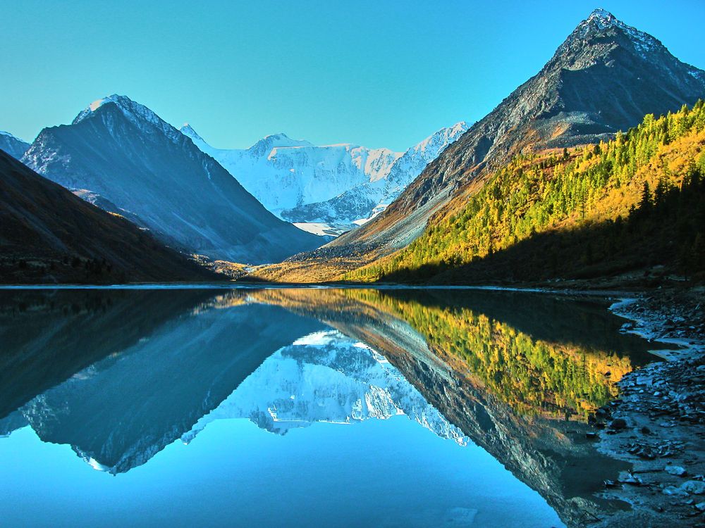 A view of Mount Belukha in Altai